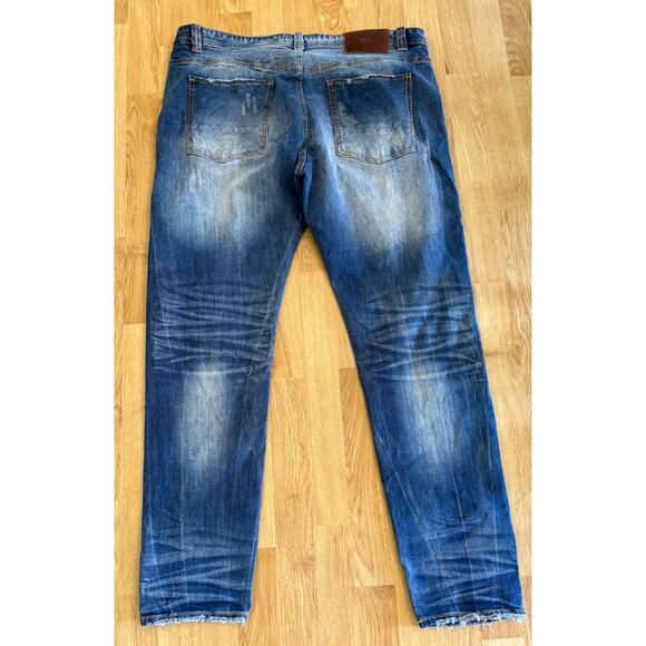 Hustle Gang Men’s Blue Wash Monarch Jeans SIZE 42 - Picture 7 of 10